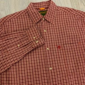Timberland WeatherGear Mens Long Sleeve Check Button Down Shirt Size Small